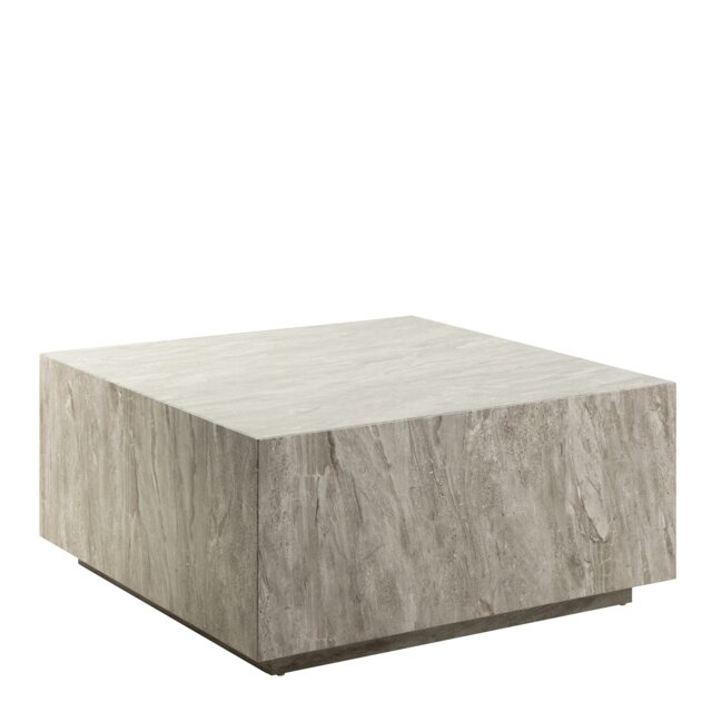 Rackhams Dice Square Coffee Table in Grey Marble 90x90x42cm - 1 - Grey Marble - Grey - image 1