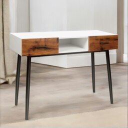 Rackhams 2 Drawer Console Accent Hallway Table Black - thumbnail 5