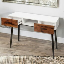 Rackhams 2 Drawer Console Accent Hallway Table Black - thumbnail 6