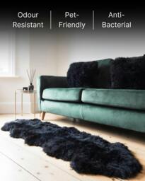 Rackhams Large Mongolian Sheepskin Cushion - 50cm - Grey - With Filler - thumbnail 5