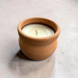 Rackhams Mitti Kulhad Candle - Natural Wax & Essential Oil - Sage - thumbnail 5