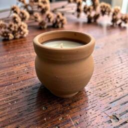 Rackhams Mitti Kulhad Candle - Natural Wax & Essential Oil - Sage - thumbnail 2