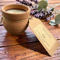 Rackhams Mitti Kulhad Candle - Natural Wax & Essential Oil - Sage