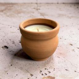 Rackhams Mitti Kulhad Candle - Natural Wax & Essential Oil - Sage - thumbnail 4