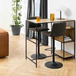 Rackhams Kimmy Bar Stool in Grey Fabic Set of 2 - 1 - thumbnail 5
