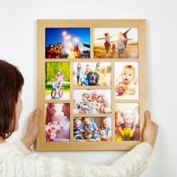 Rackhams Solid Oak Nine Aperture Picture Frame - Nine Aperture Frame - thumbnail 2