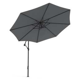 Rackhams 3M Sun Parasol Hanging Banana Umbrella Dark Grey - Without base