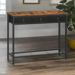 Rackhams Slim Sofa Table with 3 Non-woven Drawers - thumbnail 5