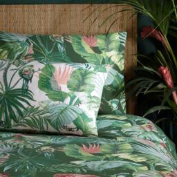 Rackhams Amazonia Rainforest Duvet Cover Set - Jade Green - Single - Jade Green - 50% Polyester/50% Cotton - thumbnail 3