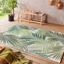 Rackhams Indoor Outdoor Vai Green Rug – Floral Design - 120X170 cm - thumbnail 5