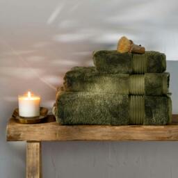 Rackhams Olive Green Egyptian Cotton Bath Towels - 4 Pack - thumbnail 1