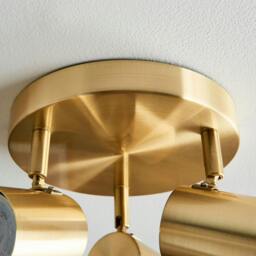 Rackhams Hereford 3 Light Satin Gold Ceiling Spotlight - thumbnail 4