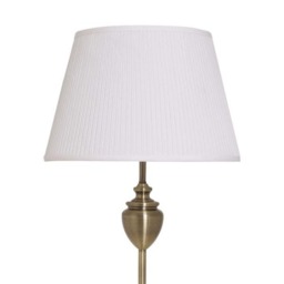 Rackhams Giona Antique Brass & White Floor Lamp - thumbnail 6