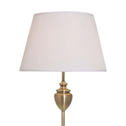 Rackhams Giona Antique Brass & White Floor Lamp - thumbnail 5