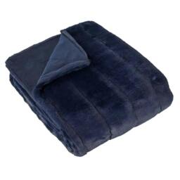 Rackhams Riva Paoletti Empress Throw - Navy - 140x200cm - Navy - 100% Polyester - thumbnail 3