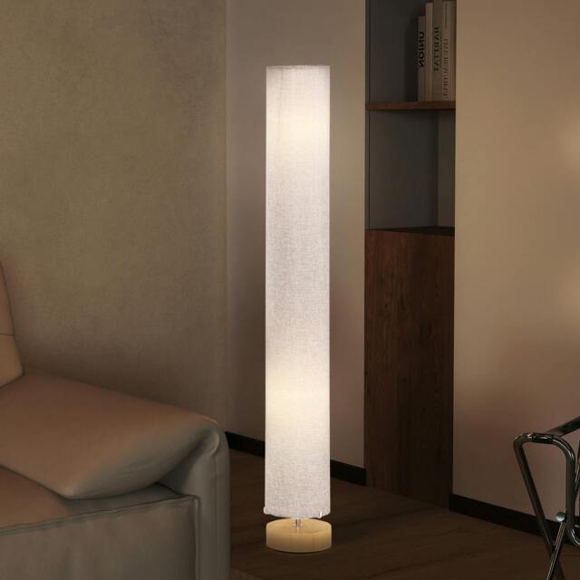 Rackhams Tall Floor Lamp Lighting with Fabric Shade for Bedroom Grey - image 1