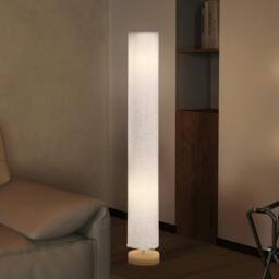 Rackhams Tall Floor Lamp Lighting with Fabric Shade for Bedroom Grey