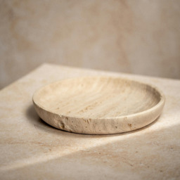 Rackhams Travertine Decorative Plate - Brown