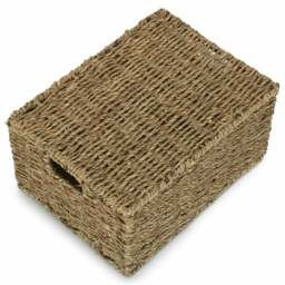 Rackhams Lidded Seagrass Storage Baskets - Small - thumbnail 3