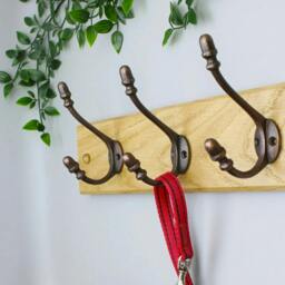 Rackhams Cast Iron Acorn Design Hat & Coat Hook In Antique Copper Finish 130mm - Pack of 5