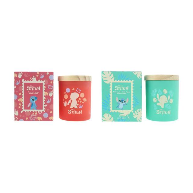 Rackhams Stitch Scented Candle Gift Set 2×195g - Plumeria & Lychee, Pla Leaf & Malay Apple - Candle - No - 195g