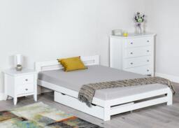 Rackhams Xiamen Pine Bed - White/Grey, 4 Sizes - White - 3FT - thumbnail 6
