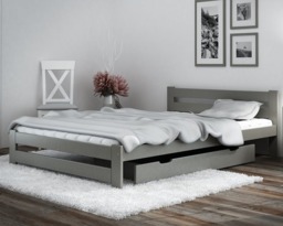 Rackhams Xiamen Pine Bed - White/Grey, 4 Sizes - White - 3FT - thumbnail 2