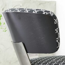 Rackhams Nascimento Patterned Accent Chair, Black Armchair - Others (Linen) - thumbnail 3