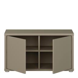 Rackhams Alice Springs Bench with 2 Doors Push-to-Open in Taupe - W 74.5 X  H 41.5 X  D 34.9cm - 1 - Manufactured Wood - thumbnail 6