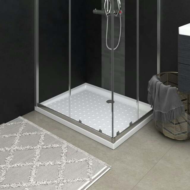 Rackhams Shower Base Tray with Dots White 90x70x4 cm ABS