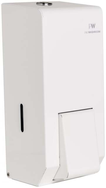 Rackhams PW PROWASHROOM White Stainless Steel Soap Dispenser for Commercial Bathrooms 900ml Wall Mounted - image 1
