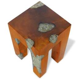 Rackhams Stool Solid Teak Wood and Resin - thumbnail 6