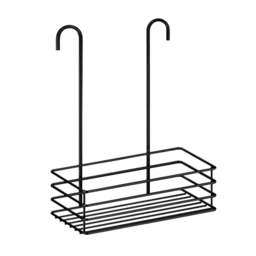 Rackhams Matt Black Stainless Steel Shower Basket for Shower Mixer