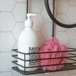 Rackhams Matt Black Stainless Steel Shower Basket for Shower Mixer - thumbnail 3
