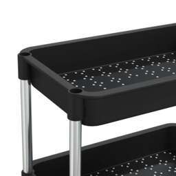 Rackhams 5-Tier Kitchen Trolley Black 42x29x128 cm Iron and ABS - thumbnail 5