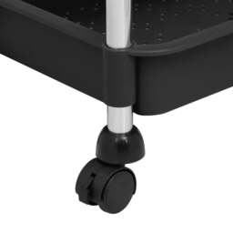 Rackhams 5-Tier Kitchen Trolley Black 42x29x128 cm Iron and ABS - thumbnail 6