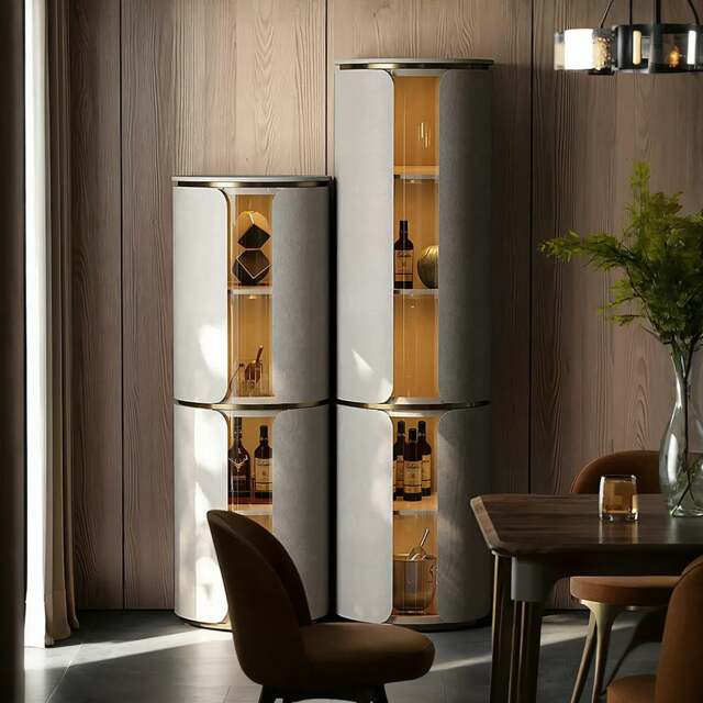 Rackhams Triton Wine Rack And Wine Cabinet, Leather - 80cm Height  - Made-to-order Only - image 1