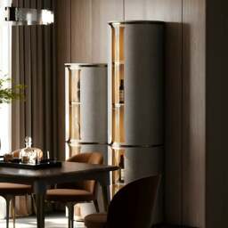 Rackhams Triton Wine Rack And Wine Cabinet, Leather - 80cm Height  - Made-to-order Only - thumbnail 3