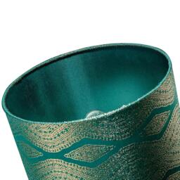 Rackhams Sophisticated Forest Green Lamp Shade with Intricate Geometric Pattern - thumbnail 4