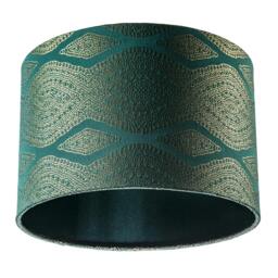 Rackhams Sophisticated Forest Green Lamp Shade with Intricate Geometric Pattern - thumbnail 3