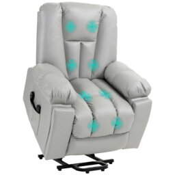 Rackhams Riser and Recliner Chair for Elderly, Quick Assembly - Charcoal grey - Leathaire (Polyester) - 94W x 96D x 106Hcm - thumbnail 6