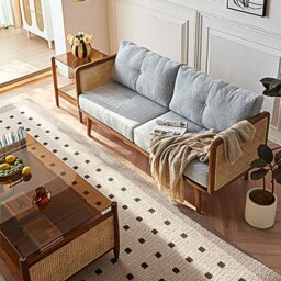 Rackhams Pamela Wood Coffee Table, Rattan - Coffee Table 130cmx70cm - thumbnail 6