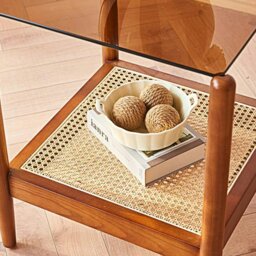 Rackhams Pamela Wood Coffee Table, Rattan - Coffee Table 130cmx70cm - thumbnail 5