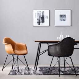 Rackhams Lilliana Dining Chair, Brown - Khaki - PU Leather - thumbnail 4