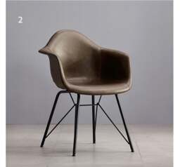 Rackhams Lilliana Dining Chair, Brown - Khaki - PU Leather - thumbnail 1