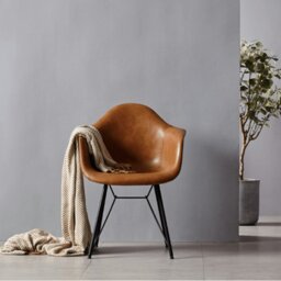 Rackhams Lilliana Dining Chair, Brown - Khaki - PU Leather - thumbnail 2