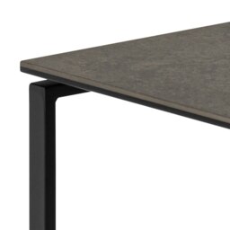 Rackhams Katrine Square Coffee Table Set in Ceramic Black - black - Black - 50 - thumbnail 6
