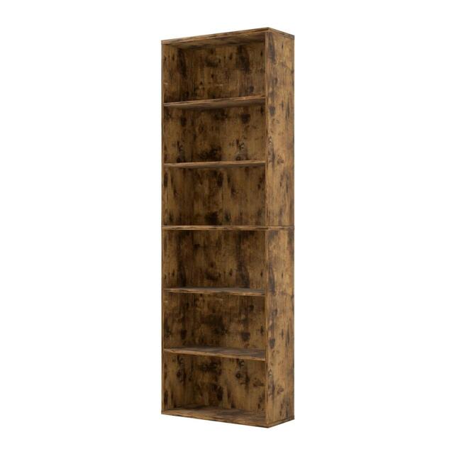 Rackhams 6 Tier Book Shelf Storage Shelves Bookcase Display Unit Organizer Cabinet - image 1