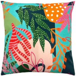 Rackhams Coralina Floral Outdoor Cushion Cover - Multicoloured - One Size - Multicoloured - 100% Polyester