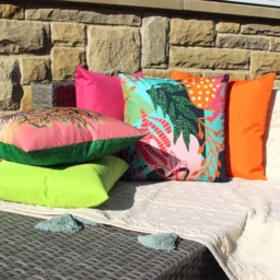Rackhams Coralina Floral Outdoor Cushion Cover - Multicoloured - One Size - Multicoloured - 100% Polyester - thumbnail 4